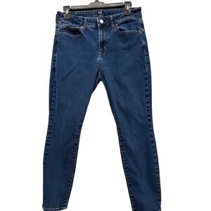 Gap Curvy True Skinny Jeans Womens 10 30 Petite Dark Wash Denim Stretch 392
